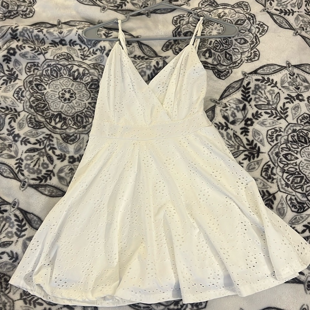 White spaghetti string dress
